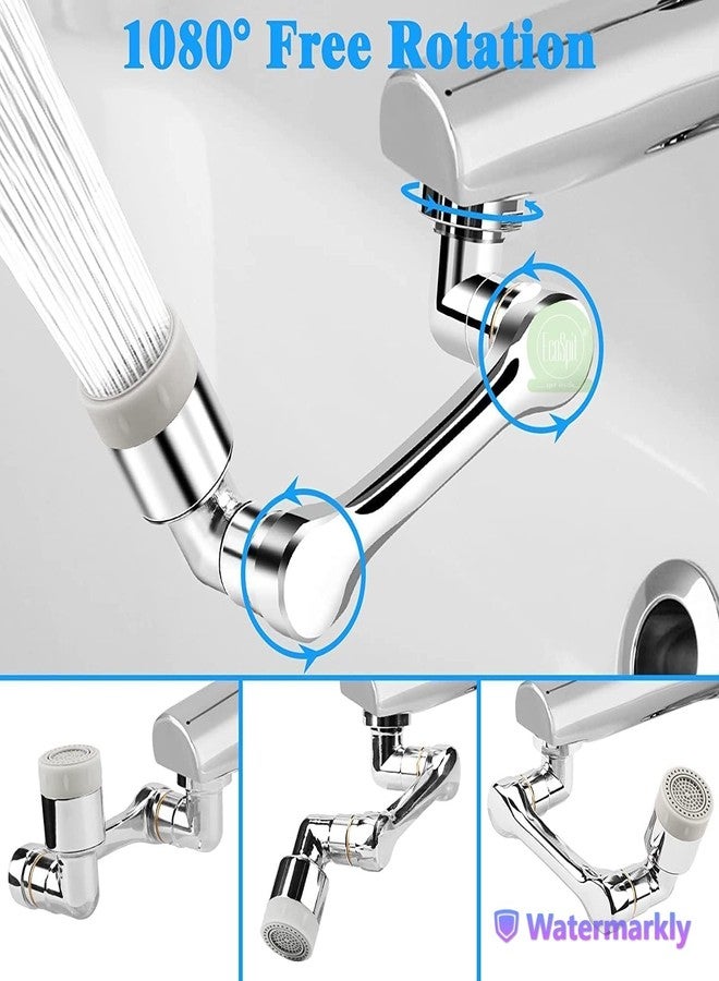 ECOSPIT CONTAINER 1080° Swivel Faucet Aerator Rotatable Multi-Functional Extension Faucet, Faucet Extender for Taps, Tap Extender for Kitchen Sink with 2 Modes Splash Extension Faucet Filter - Image 5